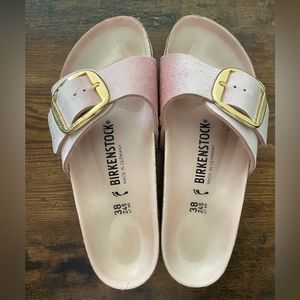 Birkenstocks Womens Velvet Pink MADRID BIG BUCKLE